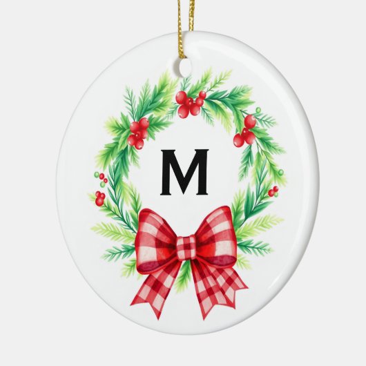 Custom Monogram First Christmas Married Ornament (Links)