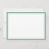 Custom Monogram Forest Green Border Stationery Notitiekaartje (Achterkant)