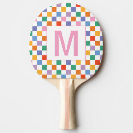 Custom monogram  geometric square Ping Pong Paddle Tafeltennisbatje