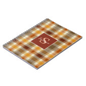 Custom Monogram Gingham Style Pattern Notitieboek (Linkerzijde)