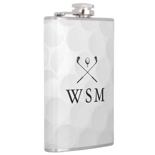 Custom Monogram Golf Ball Heupfles (Rechts)