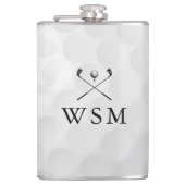 Custom Monogram Golf Ball Heupfles (Voorkant)