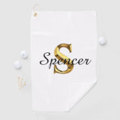 Custom Monogram Golf Towel | Personalized Name  Golfhanddoek (Insitu)