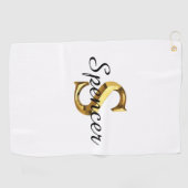 Custom Monogram Golf Towel | Personalized Name  Golfhanddoek (Horizontaal)