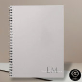 Custom Monogram Gray Taupe Notebook Notitieboek