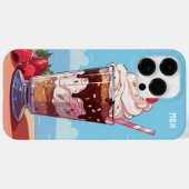 Custom Monogram Ice Cream Milkshake Case-Mate iPhone Case (Achterkant (horizontaal))