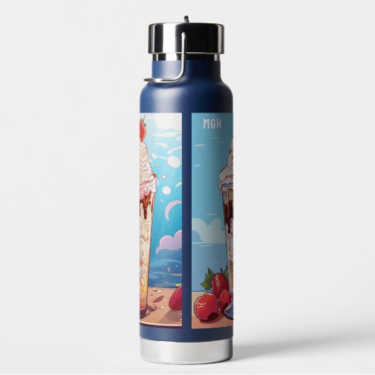 Custom Monogram Ice Cream Sundae Waterfles (Rechts)