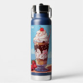 Custom Monogram Ice Cream Sundae Waterfles (Voorkant)