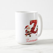 Custom Monogram initial Z merry Christmas  Koffiemok (Voorkant rechts)