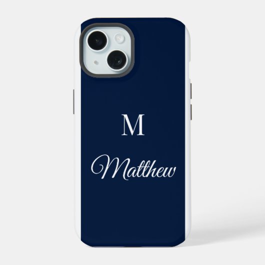 Custom Monogram iPhone Case iPhone 15 Case (Achterkant)