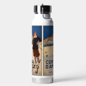 Custom Monogram Italy Skiing Waterfles (Links)