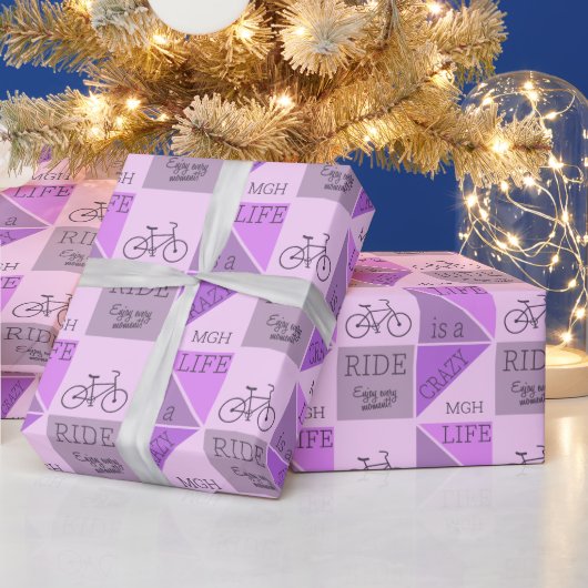Custom Monogram Life is een Crazy Ride Cadeaupapier (Feestdagen)