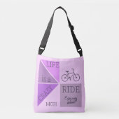 Custom Monogram Life is een Crazy Ride Crossbody Tas (Voorkant)