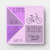Custom Monogram Life is een Crazy Ride Fotoplaat (Voorkant)