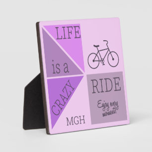 Custom Monogram Life is een Crazy Ride Fotoplaat