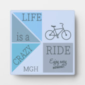 Custom Monogram Life is een Crazy Ride Fotoplaat (Voorkant)