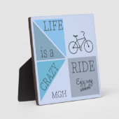 Custom Monogram Life is een Crazy Ride Fotoplaat (Voorkant)