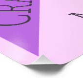 Custom Monogram Life is een Crazy Ride Perfect Poster (Hoek)