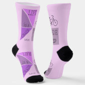 Custom Monogram Life is een Crazy Ride Sokken (Gebogen)