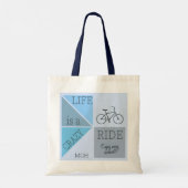 Custom Monogram Life is een Crazy Ride Tote Bag (Achterkant)