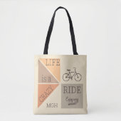 Custom Monogram Life is een Crazy Ride Tote Bag (Voorkant)