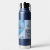 Custom Monogram Life is een Crazy Ride Waterfles (Voorkant)