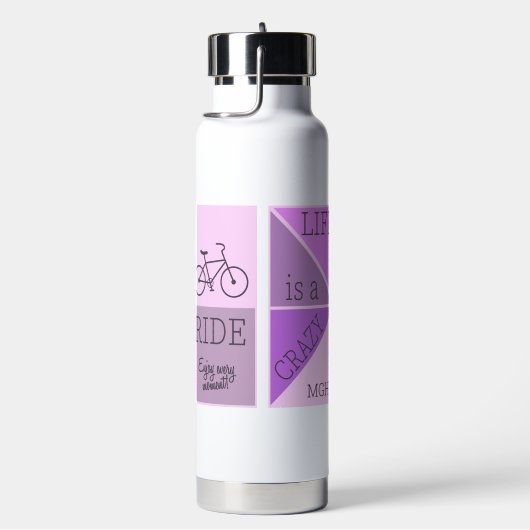 Custom Monogram Life is een Crazy Ride Waterfles (Rechts)