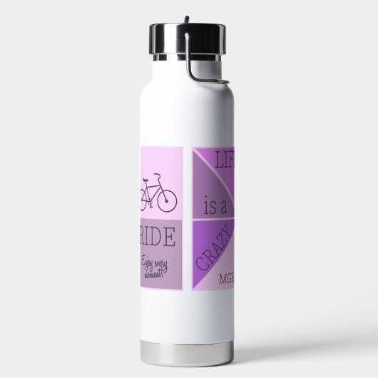 Custom Monogram Life is een Crazy Ride Waterfles (Links)