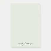 Custom Monogram Light Sage Chic Minimalist Post-it® Notes (Voorkant)