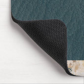 Custom Monogram Mannelijk Modern Blauwgroen Blauw  Muismat (Hoek)