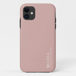 Custom monogram, modern blush roze Case-Mate iPhone case