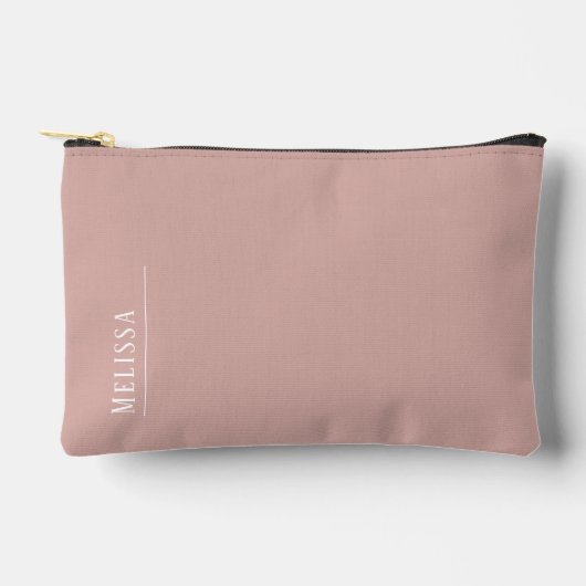 Custom monogram, modern blush roze etui (Voorkant)