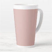 Custom monogram, modern blush roze latte mok (Rechterhoek)