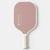 Custom monogram, modern blush roze pickleball paddle (Voorkant)