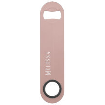 Custom monogram, modern blush roze