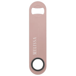 Custom monogram, modern blush roze speed flessenopener