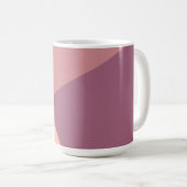 Custom monogram, modern roze tri-tone koffie mok (Voorkant rechts)