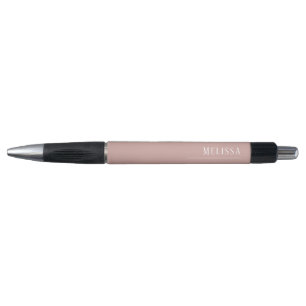 Custom monogram, moderne blush roze wrap pen