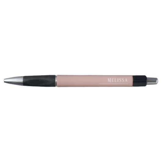 Custom monogram, moderne blush roze wrap pen (Voorkant)