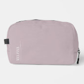 Custom monogram, moderne mauve cosmetische tas kit (Voorkant)