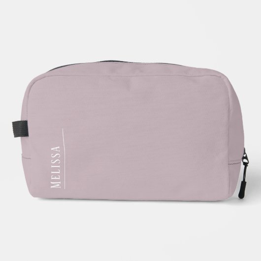 Custom monogram, moderne mauve cosmetische tas kit (Voorkant)