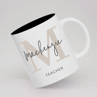 Custom Monogram Mug Graduation Gift for Her Him Koffiemok