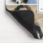 Custom Monogram & Name 4 Photo Collage Template Muismat (Hoek)