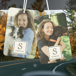 Custom Monogram, Name and Photo Pet Photography Luchtverfrisser