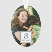 Custom Monogram, Name and Photo Pet Photography Ornament (voorkant)