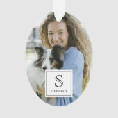 Custom Monogram, Name and Photo Pet Photography Ornament (achterkant)