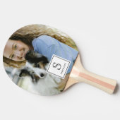 Custom Monogram, Name and Photo Pet Photography Tafeltennisbatje (Zijkant)