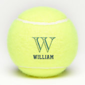 Custom Monogram Name Bold Initial Tennis Ball Tennisballen (Achterkant)