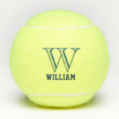 Custom Monogram Name Bold Initial Tennis Ball Tennisballen (Voorkant)