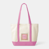 Custom Monogram Name Feminine Trendy Modern Tote Bag (Achterkant)